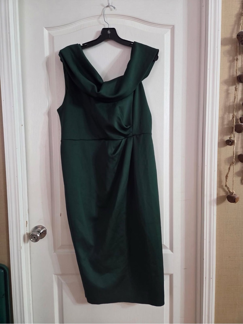 ASOS Dark Green Cowl Neck Formal Dress NWT Sz 14. JY-56